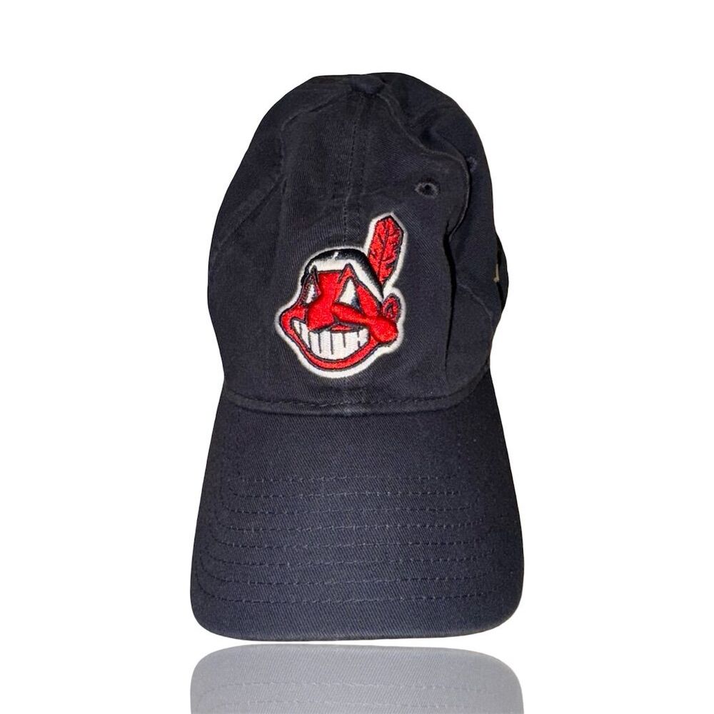 Cleveland Indians New Era 49FORTY Fitted Cap L Blue Chief Wahoo Logo